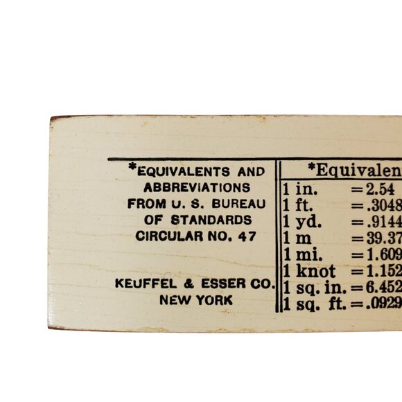 Vintage K & E Wood Slide Rule Keuffel & Esser Co 4058W w/ Original Vinyl Case - Picture 7 of 9